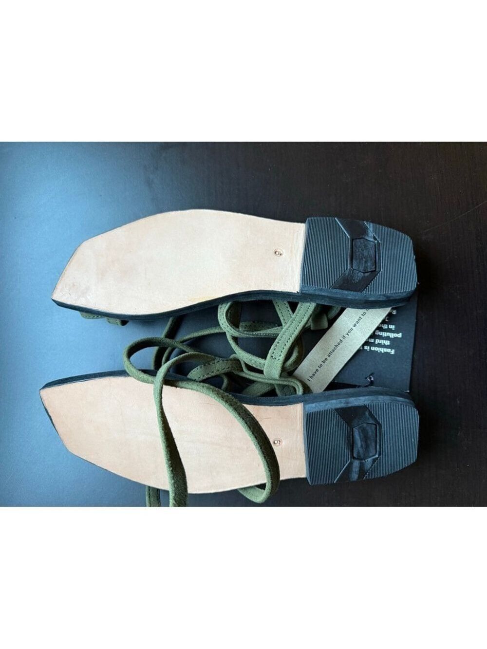 Women's Reformation Olive Black Gladiator Sandals US 9 NWT - Picture 3 of 4